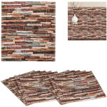Relaxdays - panneaux muraux, jeu de 10, auto collants, dcouper, 3d, revtement mural, effet pierre, ...