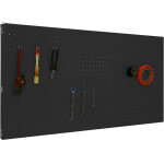 Panneau mural perfor� porte outils, jeu de 8 crochets, 600x1500x35 mm, anthracite - simonwork - simonrack ...
