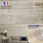 Panneau mural souple en pierre naturelle ? decopine ? effet travertin beige ? 60x120 cm ? lot de 4 ? ...