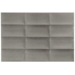 Panneaux muraux tte de lit - 180 cm - velours - taupe - bonte de pascal morabito