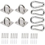 Panneau perfor� rectangulaire en inox 304 avec mousquetons acier inoxydable 6mm ? pour rangement mural, ...