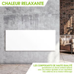 Panneau rayonnant mural 550w blanc 120x40x2, 5cm pour un climat trs agrable, ip44 anti - surchauffe, ...