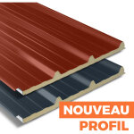 Panneau sandwich de couverture isol� quadcore ks1000rw coloris: rouge tuile ral 8012