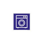 Panneau de signalisation camping lingerie (h0217) - adhsif - 125 x 125 mm