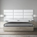 Murs 3d by wall decor - panneau tte de lit capitonne mural 76cm simili simili cuir blanc