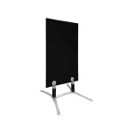 Panneau trottoir ardoise sur pi�tement m�tal blanc - dimensions 120 cm x 60 cm