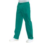 Pantalon m�dical taille �lastiqu�e isacco vert fonc� vert l