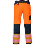 Portwest - pantalon pw3 hi - vis work couleur : orange / marine sh taille 40