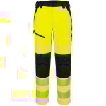 Pantalon stretch hv femme pw3 - taille xl - jaune / noir - portwest