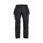 Pantalon de travail artisan stretch 4d blaklader 1720 - noir - 44 - jambes standard - noir