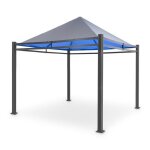 Pantheon illumina pergola avec toit en polycarbonate aluminium noir