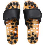 Pantoufles de massage des pieds pour r�flexologie, naturopathie et acupuncture (noir 39)