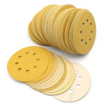 Papier abrasif grain 80, 125 mm, 100 disques abrasifs pour ponceuse excentrique, papier de verre