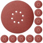 Papier abrasif velcro pour ponceuse girafe 8 trous 225 mm p180 10 pices