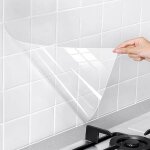 Papier adh�sif transparent pour la protection des cr�dences, murs et �tag�res de cuisine. imperm�able ...
