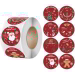 Papier cadeau?500 pi�ces etiquettes cadeau noel, etiquettes noel autocollantes, 1, 5 pouces etiquette ...