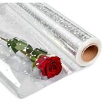 Papier cadeau transparent 84cm x 35m rouleau papier transparent emballage - fleuriste rouleau cellophane ...