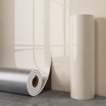 Papier peint autocollant imitation carrelage marbre blanc cr�me, 60 cm x 3 m, stickers muraux pour salle ...