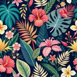 Papier peint autocollant tropical, feuilles de palmier florales, vinyle botanique fonc�, autocollant, ...