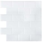 Papier peint carrelage autocollant blanc 30 x30 cm style mosa�que sticker mural film d�coratif imperm�able ...