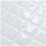 Papier peint carrelage autocollant petit plaid blanc 24 x 24 cm style mosa�que sticker mural film d�coratif ...
