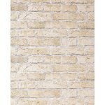 Edem - papier peint design vintage rustique 583 - 20 aspect mur de briques bricks brix beige sable