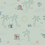 Papier peint - disney lilo and stitch beach love - rouleau: 53 x 1005 cm