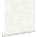 Estahome - papier peint effet béton gris chaud clair et blanc mat Estahome - papier peint effet béton gris chaud clair et blanc mat