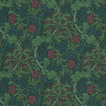 Papier peint floral profhome 390591 papier peint intiss� lisse avec des ornements floraux mat vert noir ...