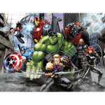 Papier peint intiss - disney marvel - la bande avengers au combat - 360 cm x 270 cm