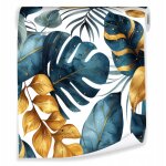 Papier peint � motif de feuilles tropicales vertes pour d�corer les murs du salon ? rouleau 0, 5 x 10 ...