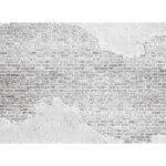 Papier peint panoramique blanc et gris tapisserie panoramique industrielle pour salon papier peint panoramique ...