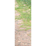 A. s. creations - papier peint panoramique brique rouge & lierre | tapisserie panoramique imitation brique ...