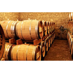 Papier peint panoramique cave � vin 3d | tapisserie panoramique beige et marron pour salle � manger | ...