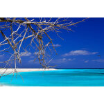 Papier peint panoramique mer id�al pour salle de bain tapisserie panoramique bleue trompe l'oeil papier ...