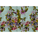 Papier peint panoramique nature bleu et vert tapisserie panoramique floral pour salon zen papier peint ...