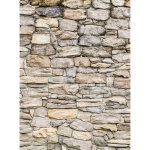 Papier peint panoramique pierre effet mur naturel salon | tapisserie panoramique zen sqlle de bain | ...