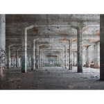 A. s. creations - papier peint panoramique trompe l'oeil b�ton gris tapisserie panoramique grise b�timent ...