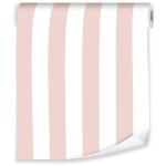 Papier peint � rayures roses pour d�corer les murs d'une chambre d'enfant ? rouleau 0, 5 x 10 m, papier ...