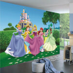 Ag art - papier peint xxl intisse ch�teau princesse disney 360x270 cm