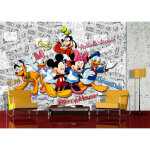 Ag design - papier peint xxl mickey fond mixte bd blanc disney 360x254 cm Ag design - papier peint xxl mickey fond mixte bd blanc disney 360x254 cm