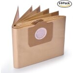 Paquet de 10 6. 959 - 130. 0 dustbag en papier a 2201 / 2204 / 2504 pour karcher wd3 wd3p wet & dry aspirateur ...