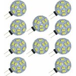 Paquet de 10 ampoules led g4 9 smd 5730 12v ac / dc culot bicanal encastr au plafond encastr au plafond ...