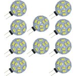 Paquet de 10 ampoules � led g4 9 smd 5730 12v ac / dc � culot bicanal encastr� au plafond encastr� au ...