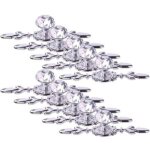 Paquet de 10 poign�es de tiroir en cristal, poign�es d'armoire en diamant de 17 cm, boutons de commode ...