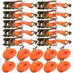 Maxpeedingrods - paquet de 10 sangles de retenue d'arrimage � cliquet, � crochet � cliquet 5t 10m