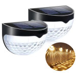 Paquet de 2 lumi�res de cl�ture solaires appliques murales solaires �clairage de lampe de cl�ture �tanche ...