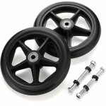 Paquet de 2 roues de remplacement en caoutchouc de 6 pouces pour fauteuils roulants, d�ambulateurs, marcheurs, ...