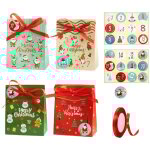 Paquet de 24 botes  bonbons de nol pour cadeaux, friandises, bonbons, biscuits, sacs d'emballage cadeaux ...