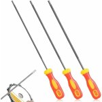 Paquet de 3 limes de tron�onneuse, limes de tron�onneuse, aff�teur de cha�ne de tron�onneuse avec poign�es, ...